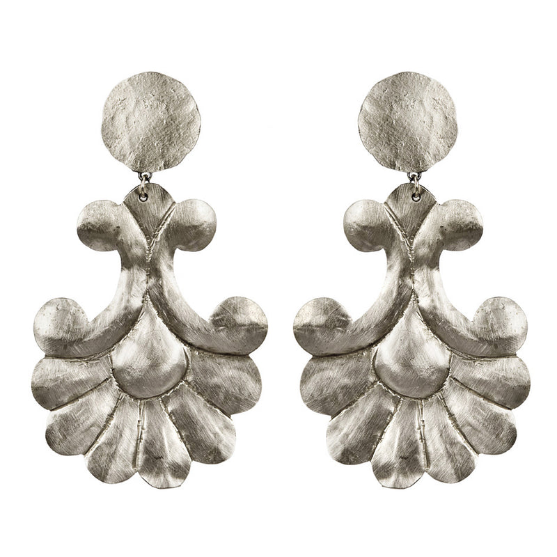 EARRINGS SANTIAGO WHITE BRONZE