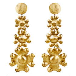 EARRINGS 3CRESTS GOLD BRONZE