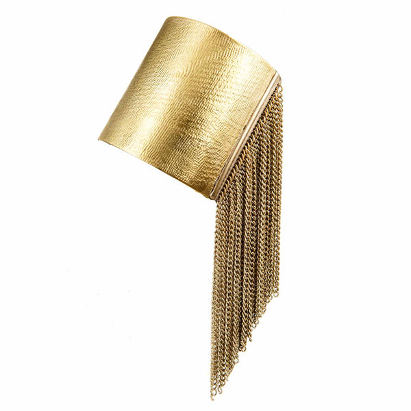 BRACELET TEXTURE FABRIC GOLD BRONZE