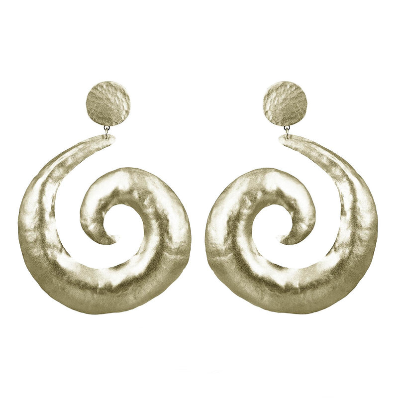 EARRINGS VORTEXES WHITE BRONZE