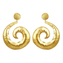 EARRINGS VORTEXES GOLD BRONZE