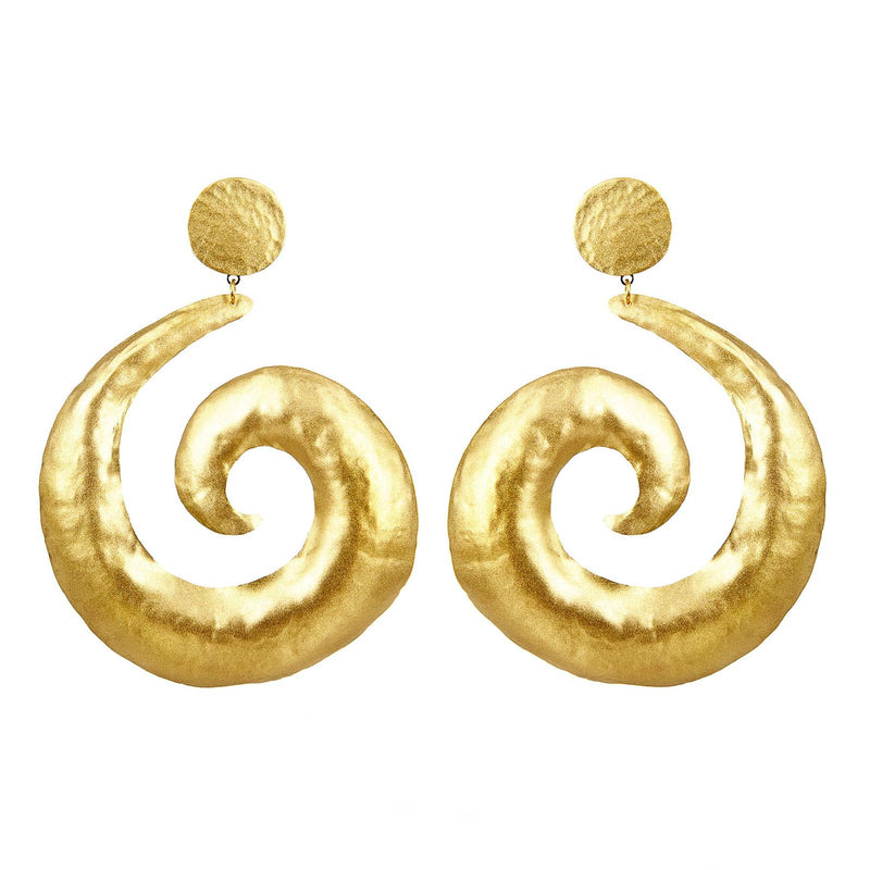 EARRINGS VORTEXES GOLD BRONZE