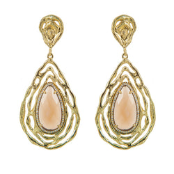 EARRINGS TEARDROPS LIGHT TOPAZ