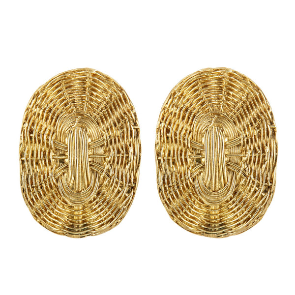 EARRINGS  BASKET GOLD BRONZE