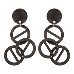 EARRINGS ROAD BAN EBONY