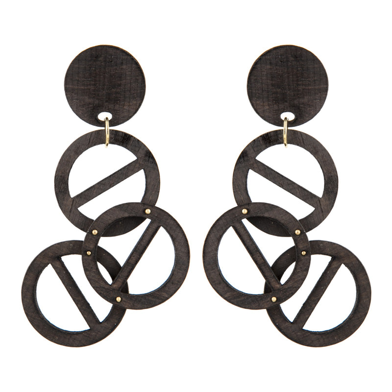 EARRINGS ROAD BAN EBONY