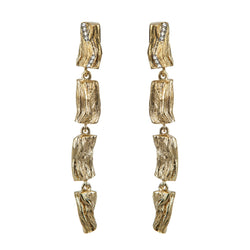 EARRINGS LICORICE WITH ZIRCONS