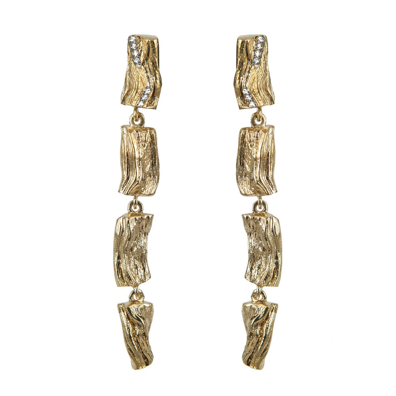 EARRINGS LICORICE WITH ZIRCONS