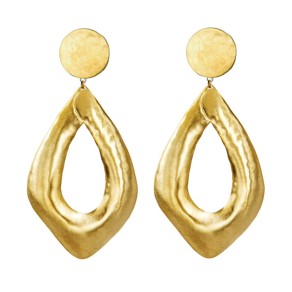 EARRINGS RHOMBUS GOLD BRONZE