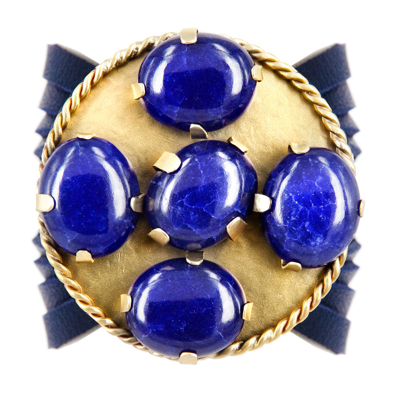 BRACELET CANDY GOLD BRONZE AND SAPPHIRES