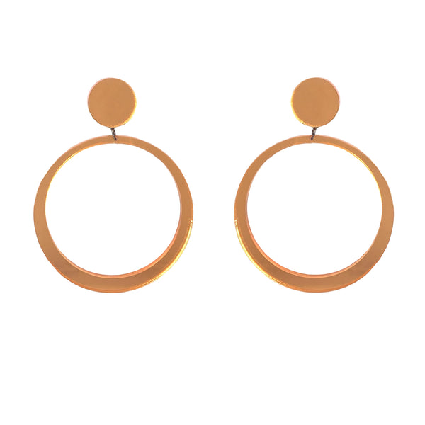 EARRINGS MINI HOOPS MIRROR ORANGE