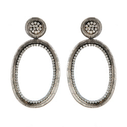 EARRINGS OVALS FOX RUTHENIUM