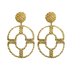 DONUTS MATALASSE' GOLD BRONZE EARRINGS