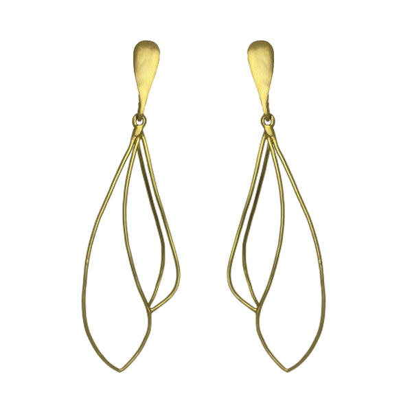 PETALS GOLD BRONZE EARRING