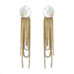EARRINGS JELLYFISH PEARLS GOLD