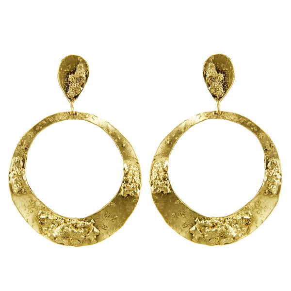 EARRINGS MAGMA CIRCLE GOLD BRONZE