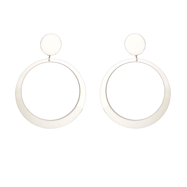 EARRINGS MINI HOOPS WHITE