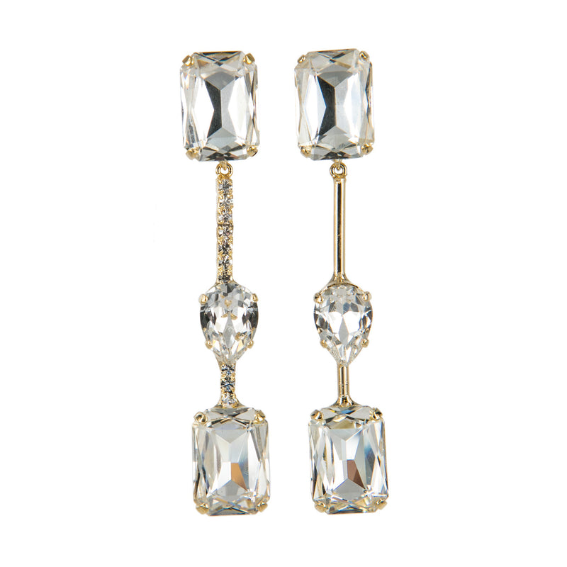 EARRING BIO  RECT GOLD BRONZE