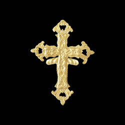 FLOREAL CROSS GOLD BRONZE