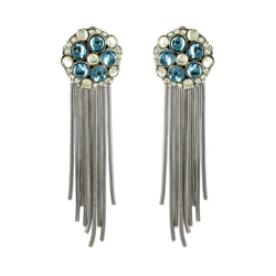 EARRINGS JELLYFISH BUTTONS LIGHT BLUE