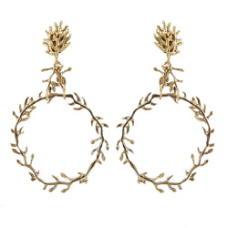 EARRINGS  LAUREL GOLD BRONZE