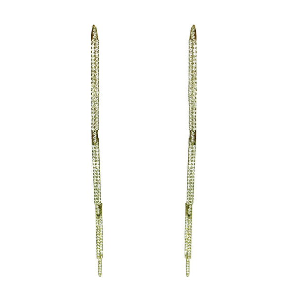 SPARKLE PORCUPINE THORNS GOLD BRONZE EARRINGS