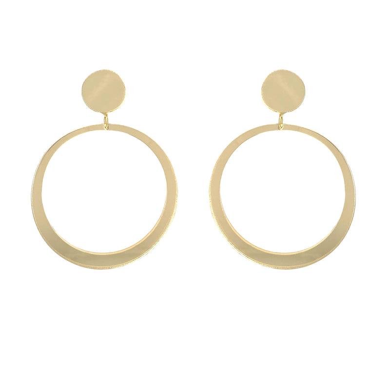 EARRINGS MINI HOOPS MIRROR GOLD