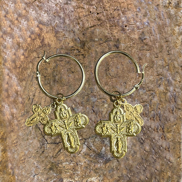 BESIDE SCAPULAR MIRACULOUS MADONNA CROSSES