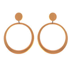 EARRINGS MAXI HOOPS MIRROR ORANGE