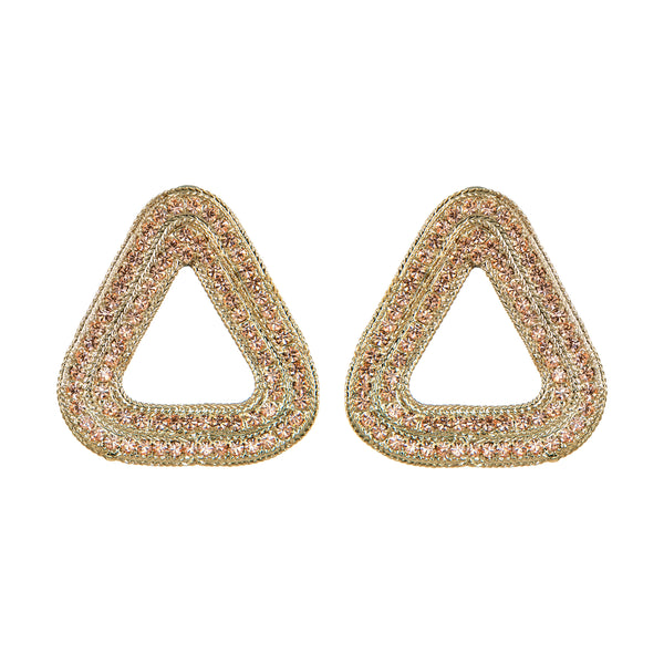 EARRINGS TRIANGLE FOX TOPAZ
