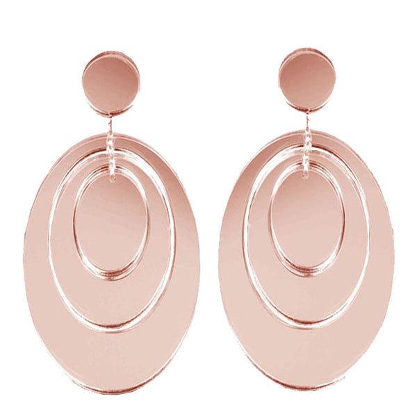 EARRINGS 3 OVALI MIRROR FUME'