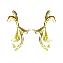 EARRING BAY LEAVES GOLD BRONZE