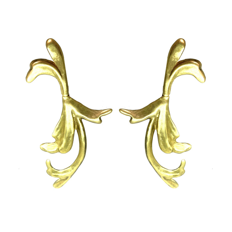 EARRING BAY LEAVES GOLD BRONZE