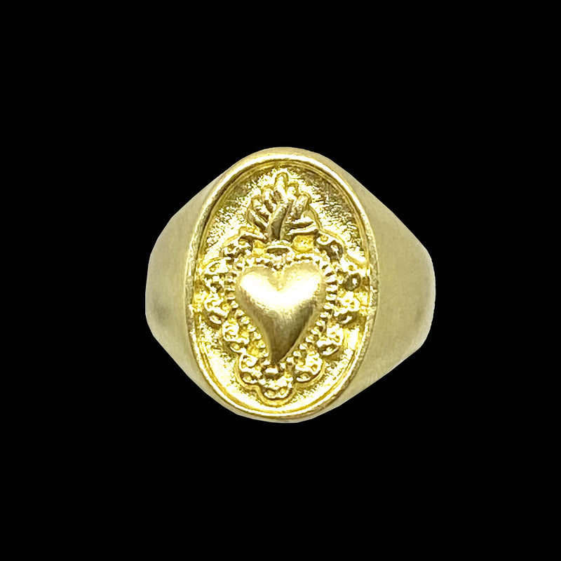 EX VOTO RING GOLD BRONZE