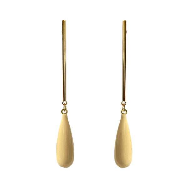 MATCHES CREME DROPS GOLD BRONZE EARRINGS