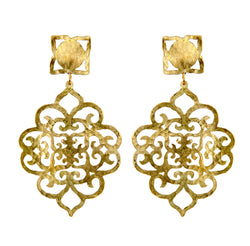 EARRINGS COFFER GOLD BRONZE & TRASPARENT PLEXI