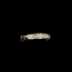 BOLD BAND SPARKLE RING GOLD BRONZE